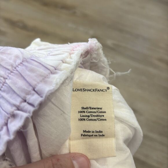 Love Shack Fancy Skirt Size Large Ruffle Mini Skirt Multi Tie Dye New With Tags - Picture 8 of 8